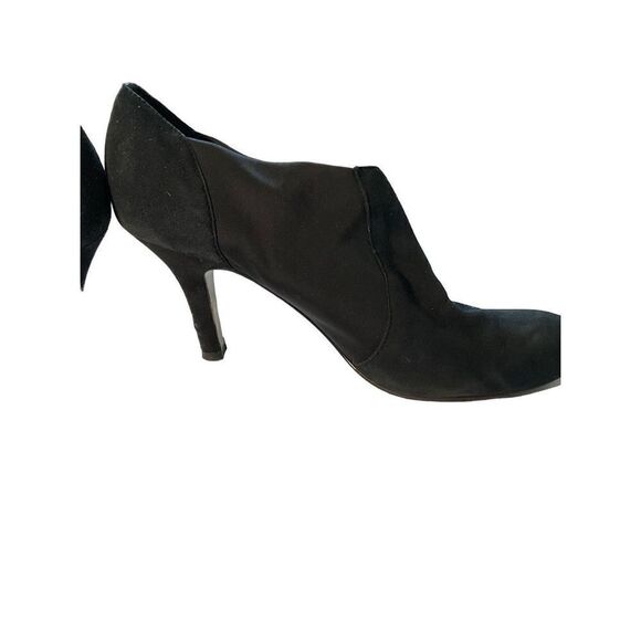 Anne Klein Belicimo Leather Suede Black Booties - Picture 5 of 14